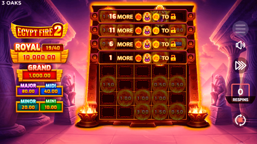 Egypt Fire 2 Bonuses