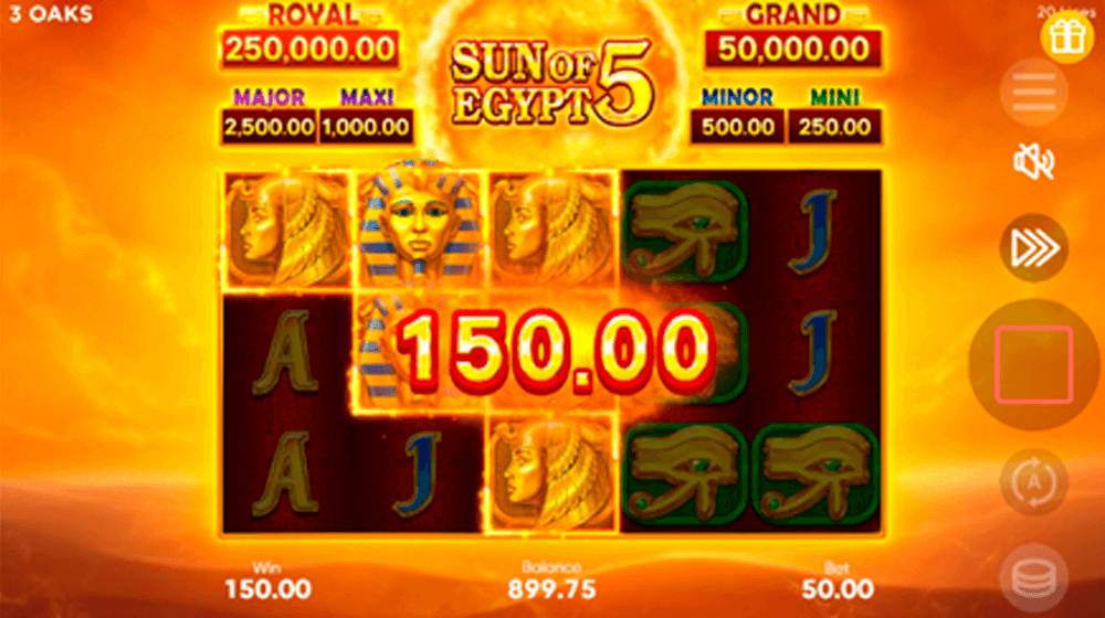 Sun of Egypt 5: Hold and Win Bonuses